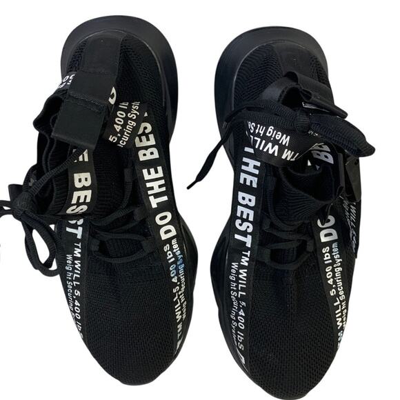 Furuian Mens Size 9.5 Black Sneakers Steel Toe Lace Up Construction Work Shoes main image 7